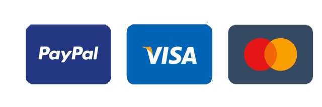 طرق الدفع - PayPal, VISA, MasterCard